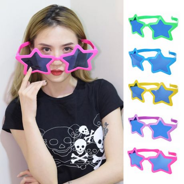 Oversized Jumbo Giant Star Shaped Glasses for Photo Props - 6 Pack