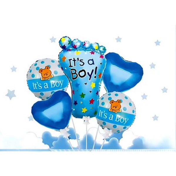 Blue "It's A Boy" Balloon Kit - 5 Pieces of Joy for Your Special Moment