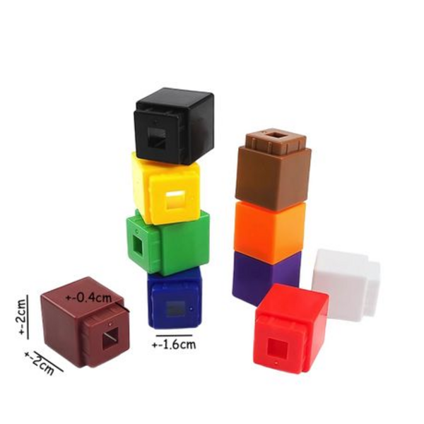 Stack, Count, and Learn! 100 Colorful Number Block Cubes for Endless Fun! - Image 7