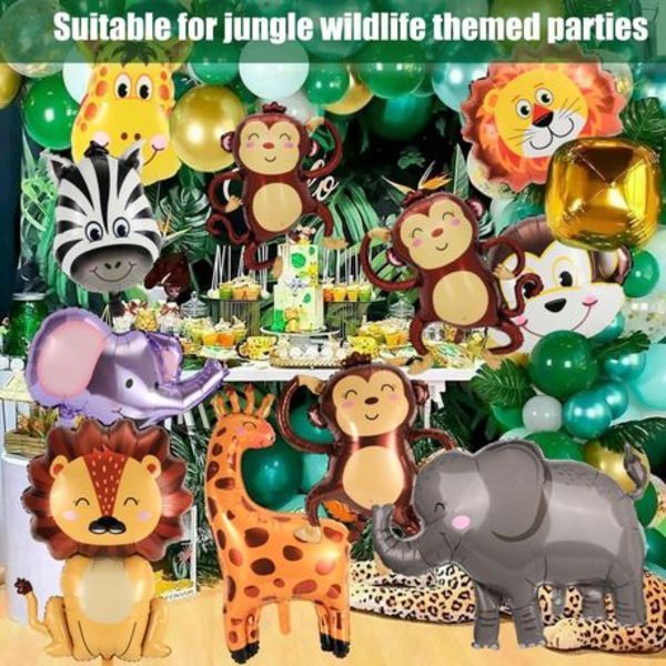 Jungle Adventure Balloons - 2 Pack of 3D Monkey Foil Balloons - Image 3