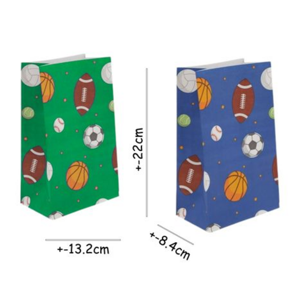 Score Big with Our 24-Piece Sports Balls Themed Gift Bags & Stickers. - Image 2