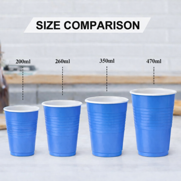 50 Disposable Party Cups - 470ml / 16oz Sturdy Plastic Drinking Cups - Image 7