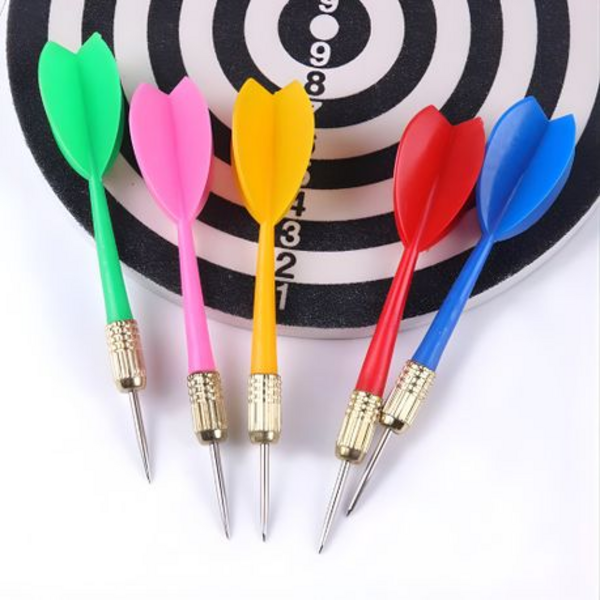 10-Piece Multi-Coloured Dart Set with Steel Tips
