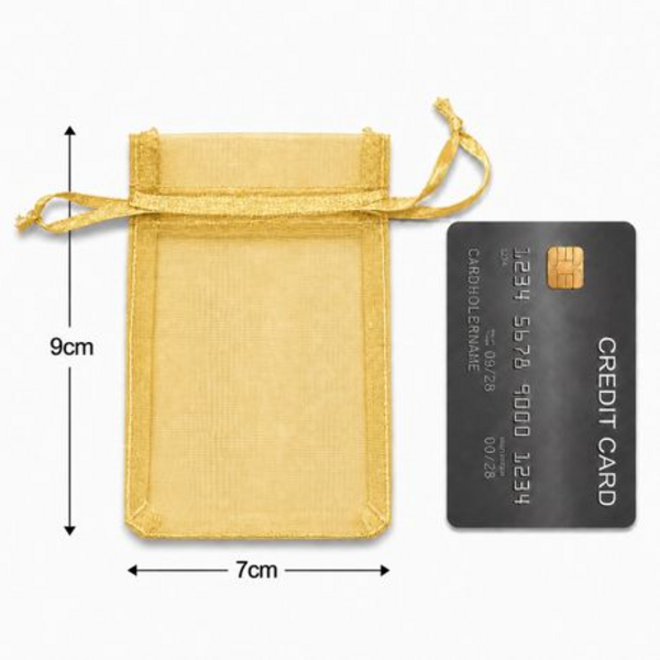 50 Organza 7cm × 9cm Bags in White, Black, Gold, Silver, Black and Red - Image 40