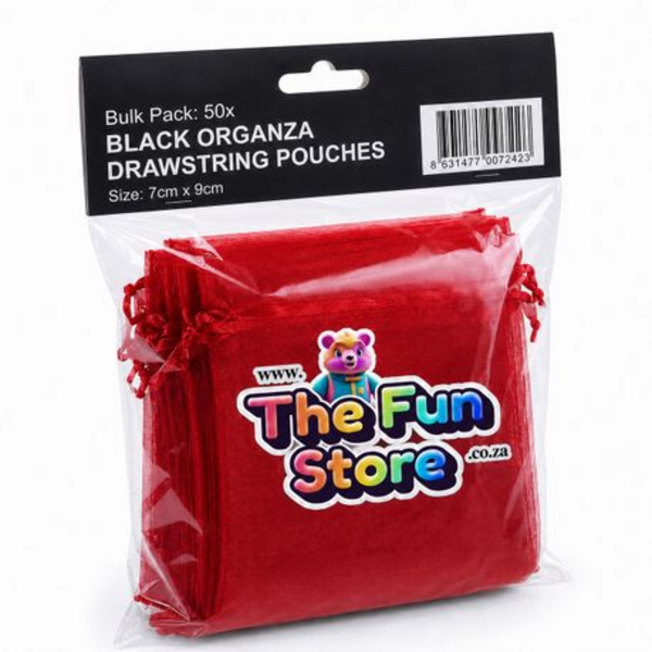 50 Organza 7cm × 9cm Bags in White, Black, Gold, Silver, Black and Red - Image 22