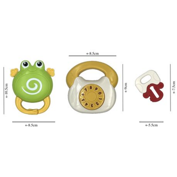 Soothe Sore Gums & Stimulate Senses, Our Soft, BPA-Free Rattle Teether Set - Image 4