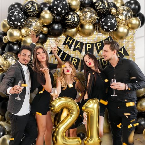 21st Birthday Party Decoration and Celebration Pack - 100 Pieces