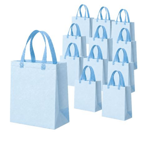 12 Pack Non-Woven Reusable Tote Gift Shopping Bags with Handles - Image 2