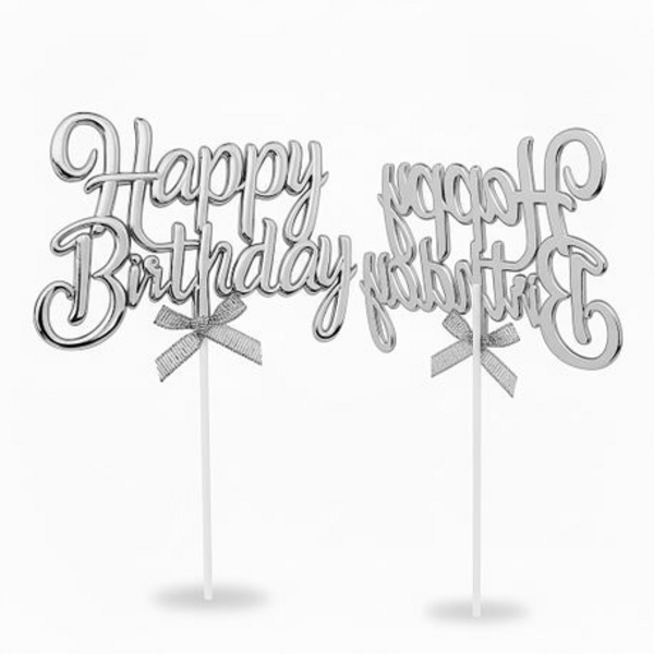 Birthday Cake 3D Decor Topper - Gold or Silver - Bday Party - Image 4