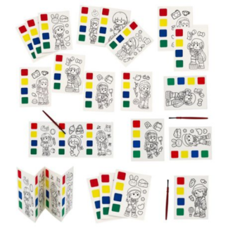 Kids' Party Favor Delight - Water Painting Character Sets in Bulk! - Pack of 20
