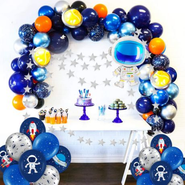 Space Themed Party Decorations - 16 Pieces (2 Packs of 8) Balloons