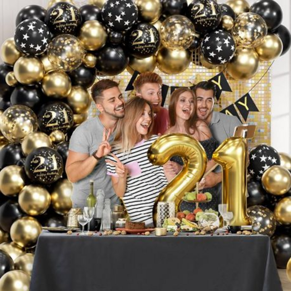 21st Birthday Party Decoration and Celebration Pack - 100 Pieces