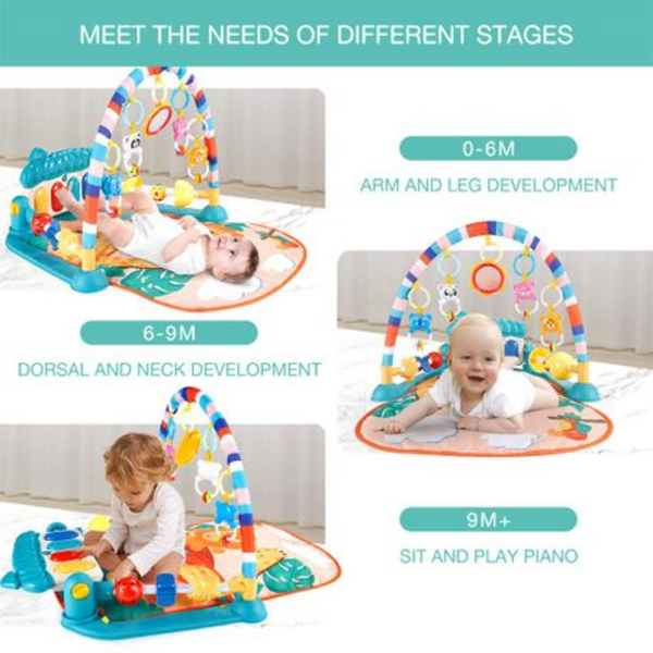 Multifunction Baby Piano Fitness Gym Play Mat Musical Activity Center Rack - Image 9