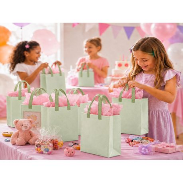 12 Pack Non-Woven Reusable Tote Gift Shopping Bags with Handles - Image 24