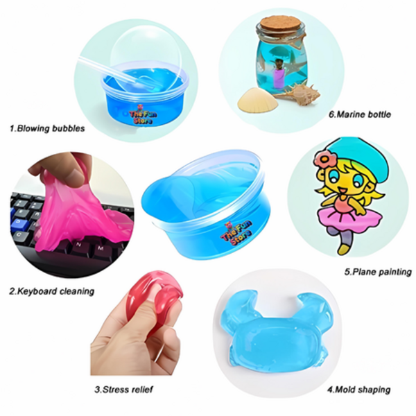 Squishy, Stretchy, Sensory Fun: 12 Tubs of Gooey Goodness! Slime Sensation!