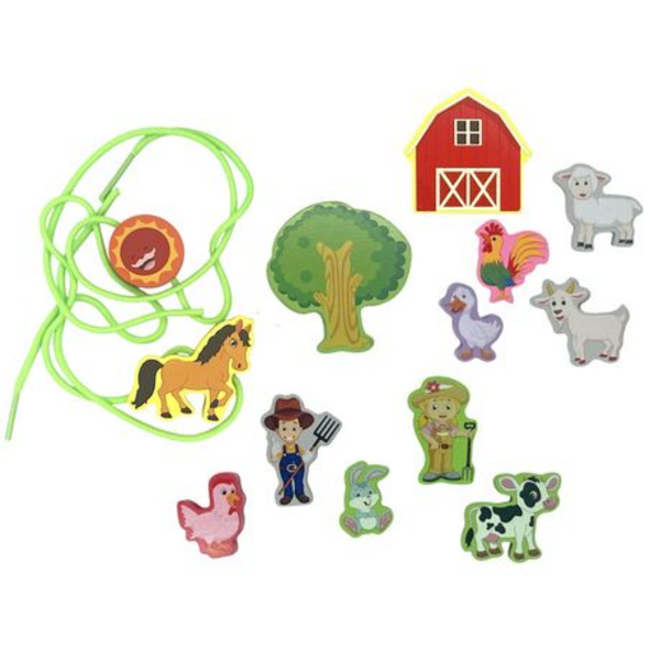 Saddle Up for Learning: STEM Montessori Lacing & Free Play Animal Farm Set - Image 2