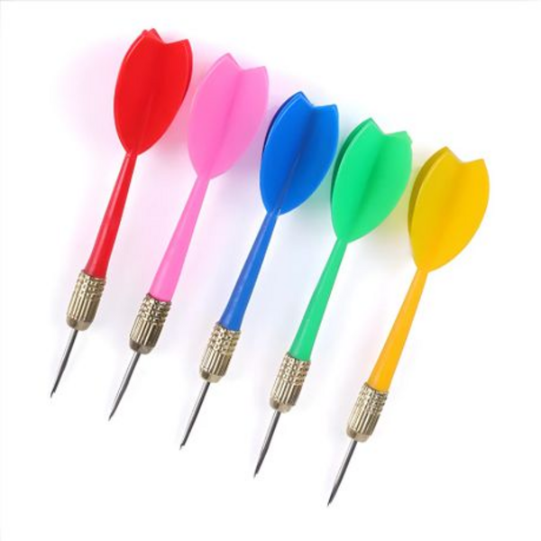 10-Piece Multi-Coloured Dart Set with Steel Tips