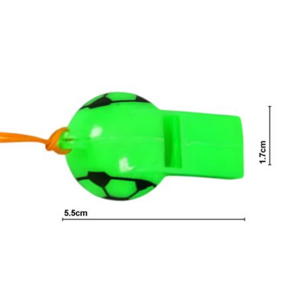 Whistle Stop Party Fun: 12 Pack of Colorful Soccer Whistles Non-Stop Noise