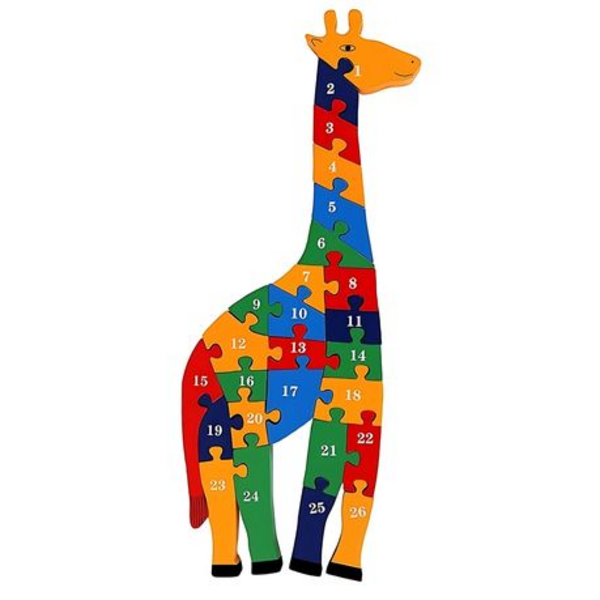 Puzzle Fun that Sticks its Neck Out 3D Wooden Puzzle - Set of 26