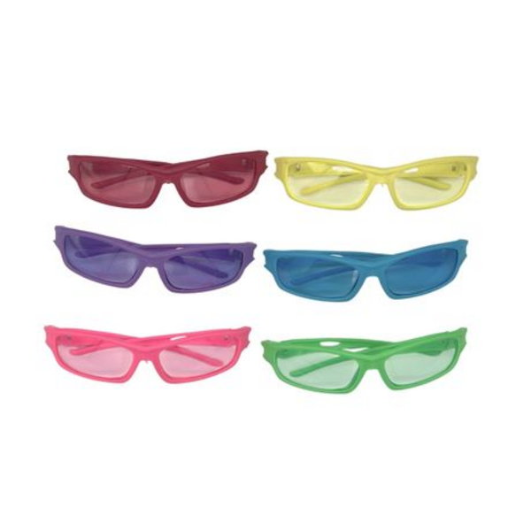 Kids Party Favors - 12 Pack Multi Colour Transparent Tinted Glasses - Image 6