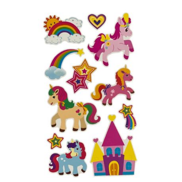 3D Foam Stickers Set - Unicorns, Mermaids, and Summer Fun - Image 7