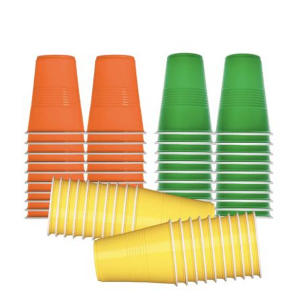 Celebrate in Style with Our 60-Piece Multi-Coloured Party Cups!