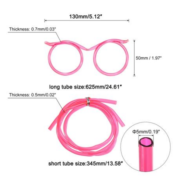 Where Drinking Meets Delight Flexible Glasses Shaped Plastic Drinking Straw