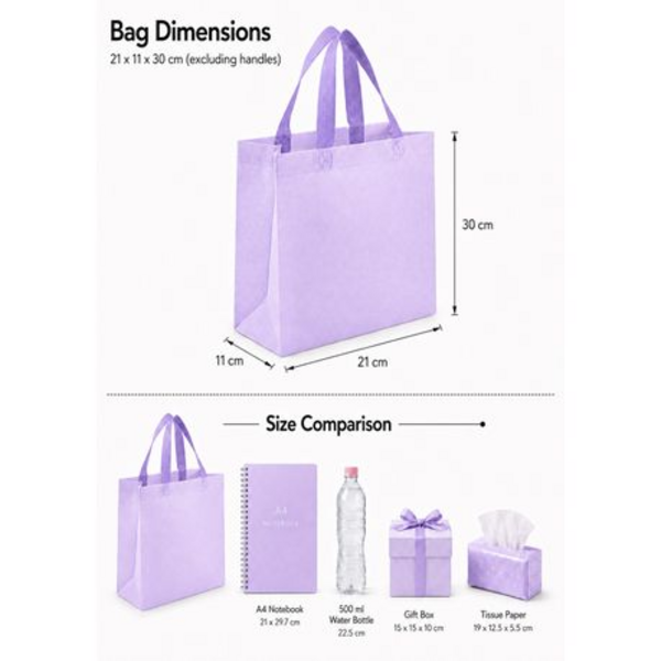 12 Pack Non-Woven Reusable Tote Gift Shopping Bags with Handles - Image 4