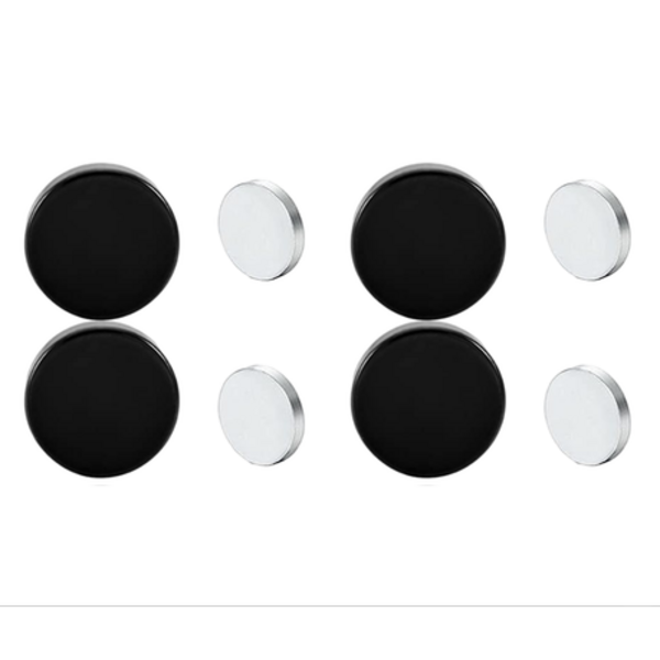 Go Stealth Mode Sneakily Stylish Magnetic Black Stud Earrings - Image 3