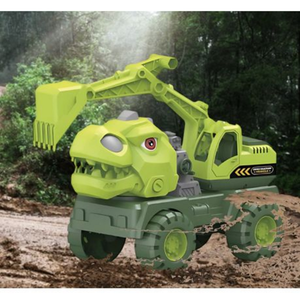 Dig into Fun: Large Dino Excavator Digger Construction Vehicle Truck