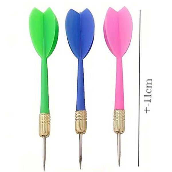 10-Piece Multi-Coloured Dart Set with Steel Tips