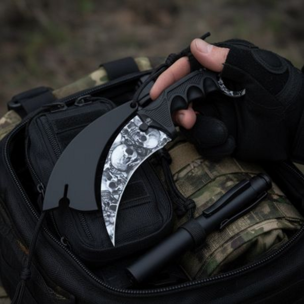 Unleash Your Inner Warrior with our Karambit Tiger Claw Skeli Curved Knife