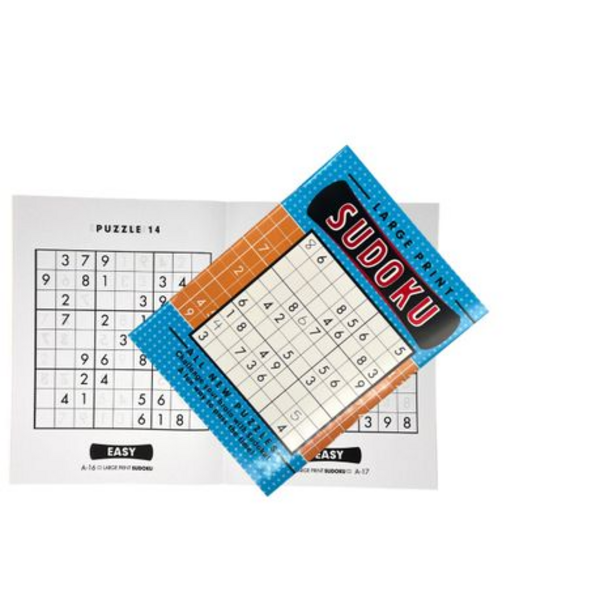 3 Large Print SUDOKU Puzzle Books with Easy, Medium, and Hard Puzzles!