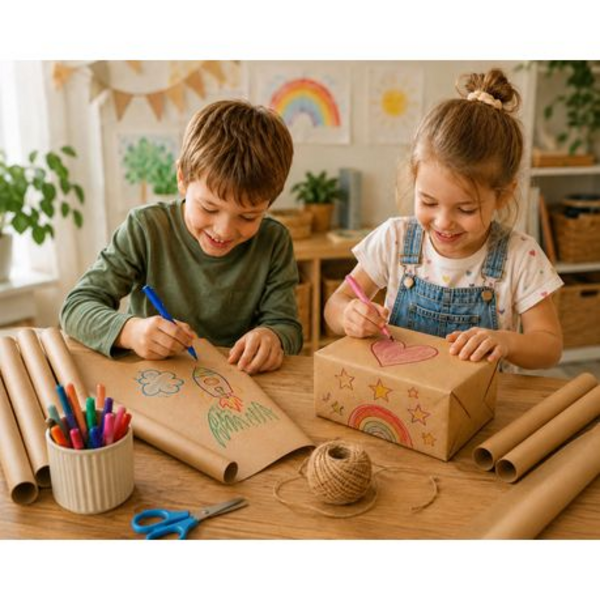 Brown Kraft Paper Roll - 1.2m x 10m - Light - Eco-Friendly - Packing Craft