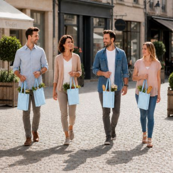 12 Pack Non-Woven Reusable Tote Gift Shopping Bags with Handles - Image 14