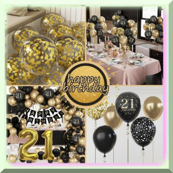 21st Birthday Party Decoration and Celebration Pack - 100 Pieces