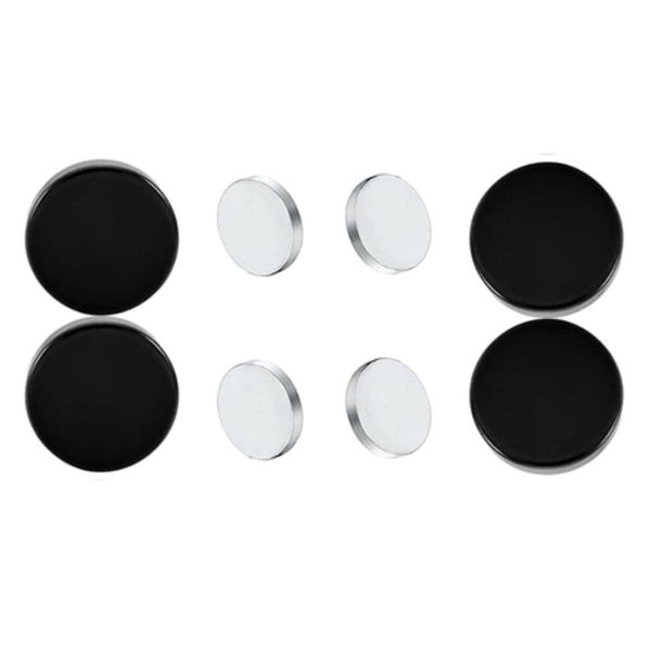 Go Stealth Mode Sneakily Stylish Magnetic Black Stud Earrings - Image 4