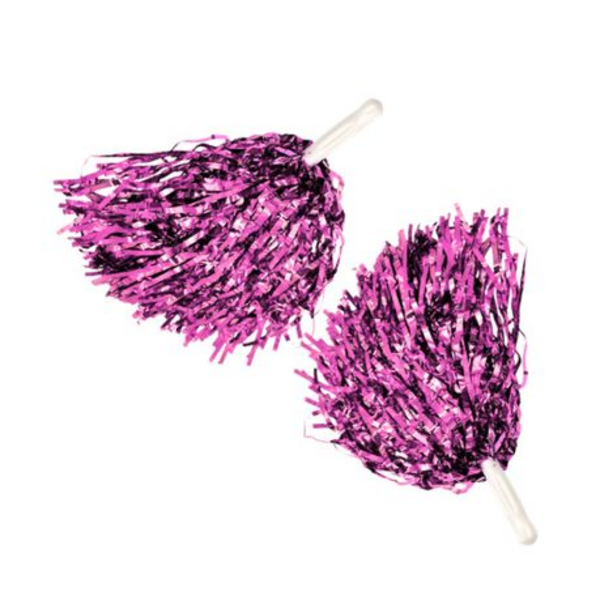 Sparkle in Every Shake Set of 2 Pom Poms - Vibrant Shine for Every Cheer - Image 12