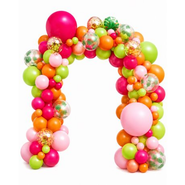 100Pieces Tropical Balloon Arch Garland Kit - DIY Summer Birthday Party Set