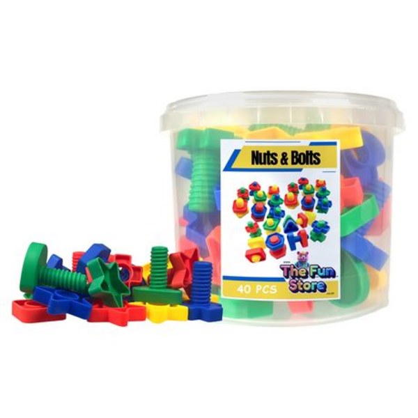 Nuts & Bolts Building Interlocking Set Toys for Kids - 40 Piece