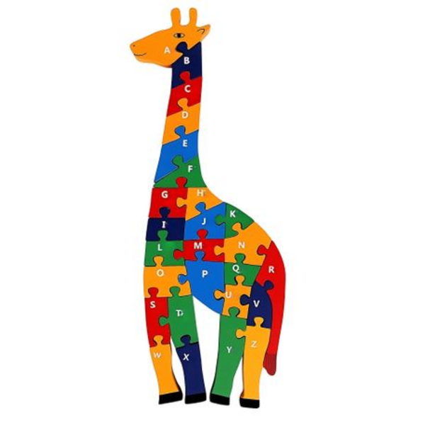 Puzzle Fun that Sticks its Neck Out 3D Wooden Puzzle - Set of 26 - Image 3