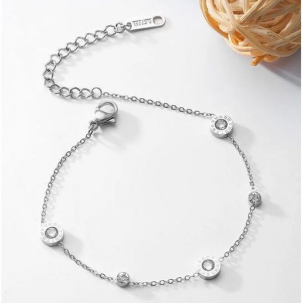 Timeless Roman Elegance with a Modern Twist! CZ Roman Bling Bracelet - Image 2