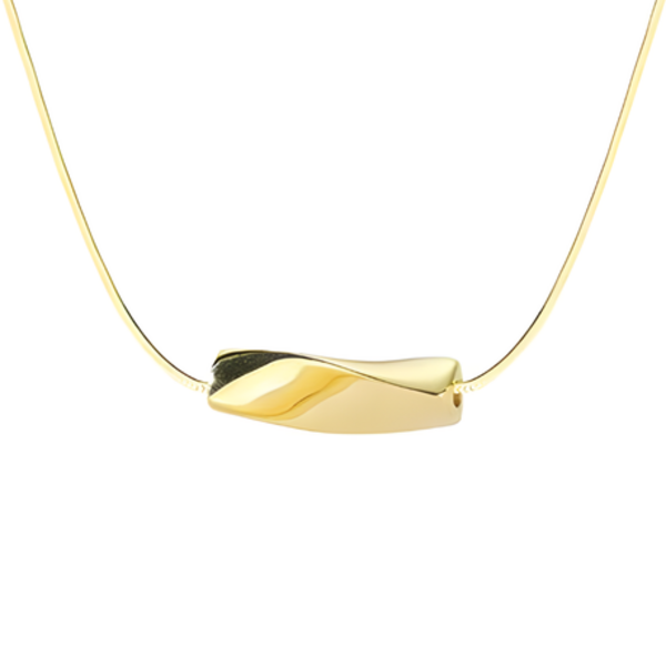 Twist & Shout with Style! - The Minimalist Magic of the Twister Necklace - Gold