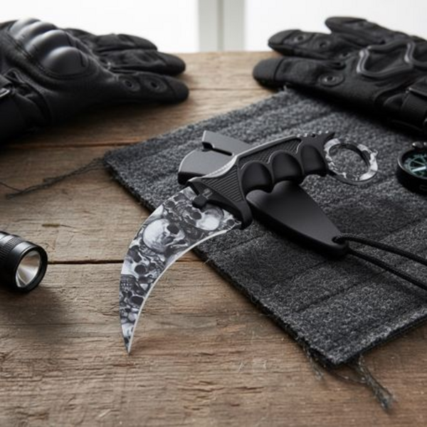 Unleash Your Inner Warrior with our Karambit Tiger Claw Skeli Curved Knife