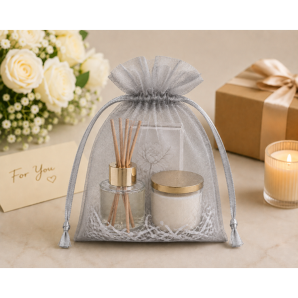 100 Organza 13cm x 18cm Bags in White, Black, Gold, Silver, Black and Red - Image 27