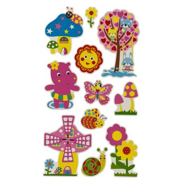 3D Foam Stickers Set - Unicorns, Mermaids, and Summer Fun - Image 6
