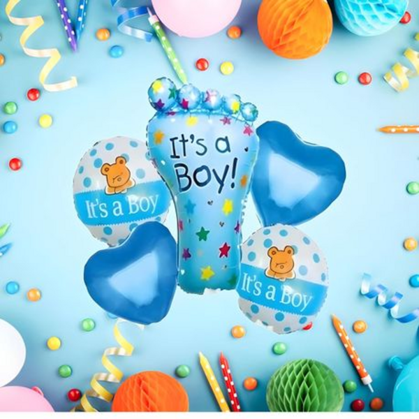 Blue "It's A Boy" Balloon Kit - 5 Pieces of Joy for Your Special Moment