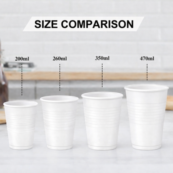 50 Disposable Party Cups - 470ml / 16oz Sturdy Plastic Drinking Cups - Image 2