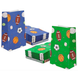 Score Big with Our 24-Piece Sports Balls Themed Gift Bags & Stickers.