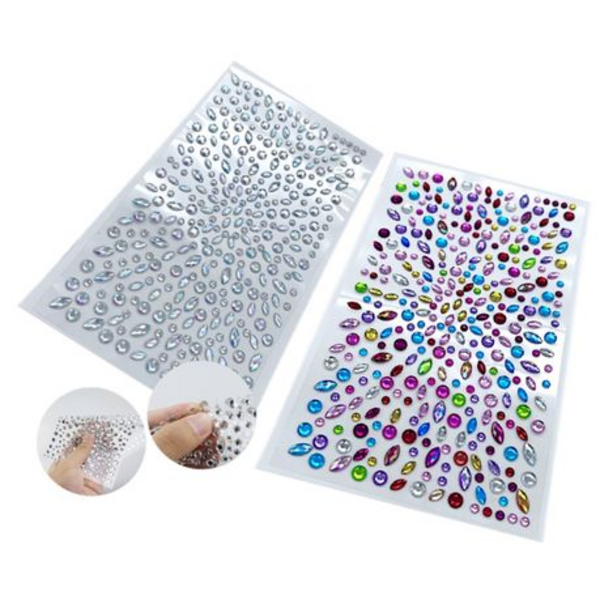 Double Pack of Nordik 3D Shimmering Rhinestone Face and Body Gems - Image 2